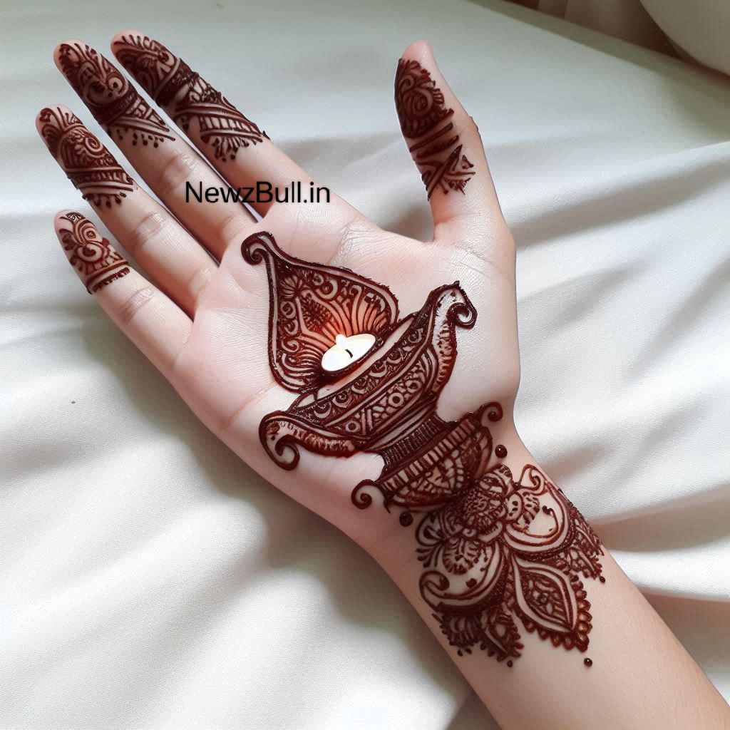 diwali mehndi design back hand दिवाली मेहंदी डिजाइन बैक हैंड