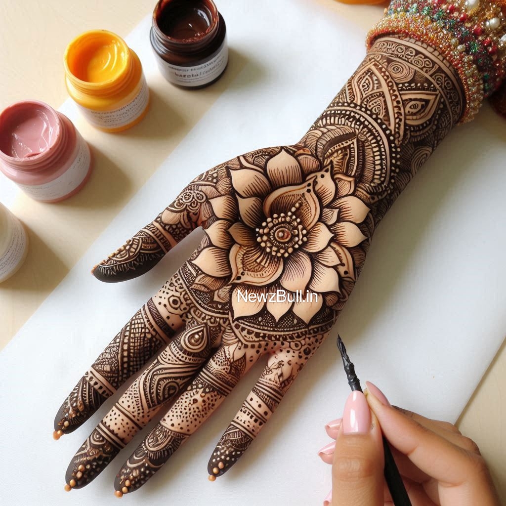 diwali royal front hand mehndi design दिवाली रॉयल फ्रंट हैंड मेहंदी डिजाइन 2024